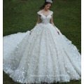 Ukraine Princess Flower Luxury Bridal Ball Gown Wedding Dress